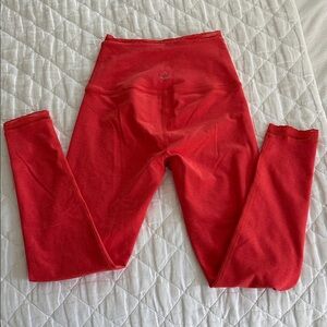 Beyond yoga Coral High-Waisted Leggings with lace trim brand new